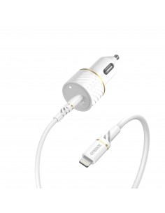 Car PACK USB C 18W USB+USB C-LIGHT 1M WH