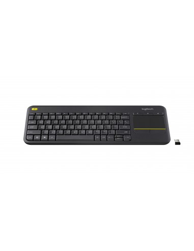 Logitech K400 Plus teclado RF inalámbrico QWERTY Holandés Negro