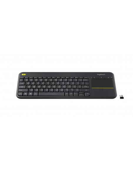 Logitech K400 Plus teclado RF inalámbrico QWERTY Holandés Negro