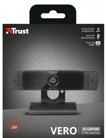 Trust GXT 1160 cámara web 8 MP 1920 x 1080 Pixeles USB 2.0 Negro