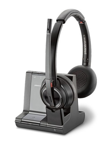 POLY W8220-M, MSFT Auriculares Inalámbrico Diadema Oficina Centro de llamadas Bluetooth Negro