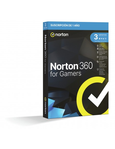 NortonLifeLock 360 for Gamers Seguridad de antivirus Base Español 1 licencia(s) 1 año(s)