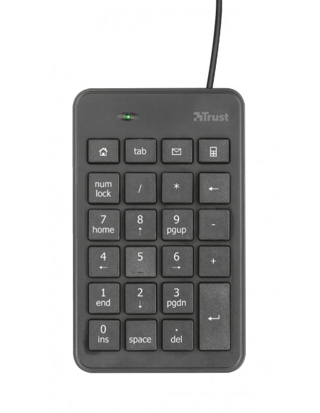 Trust 22221 teclado numérico Portátil PC USB Negro