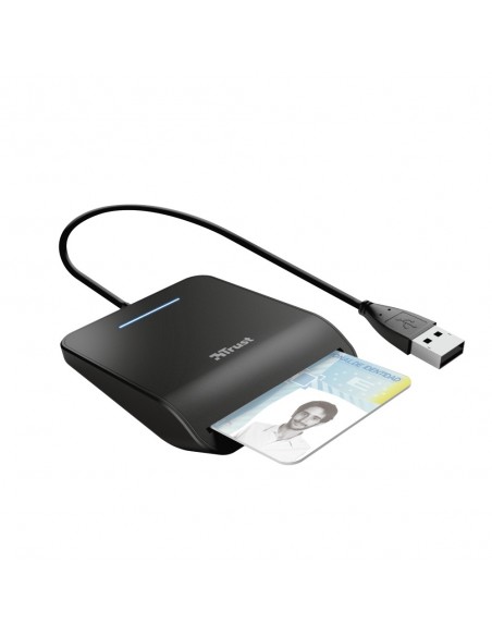 Trust Primo lector de tarjeta inteligente Interior USB CardBus+USB 2.0 Negro