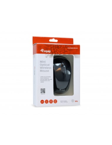 Equip 245108 ratón Ambidextro RF inalámbrico Óptico 1600 DPI