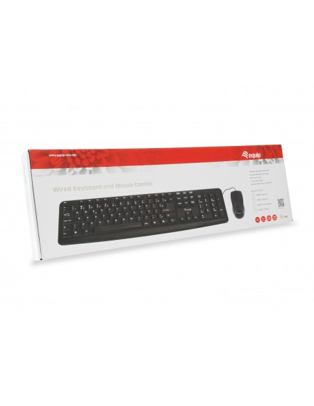 Equip 245201 teclado Ratón incluido USB QWERTY Español Negro