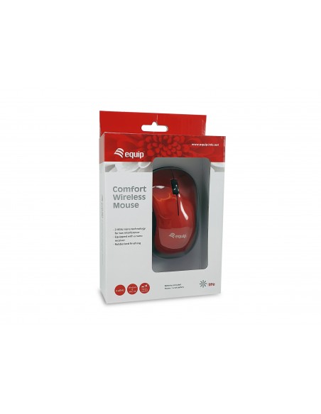 Equip 245113 ratón Ambidextro RF inalámbrico Óptico