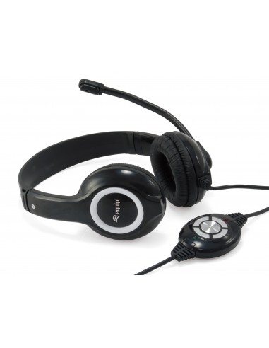 Equip 245301 auricular y casco Auriculares Alámbrico Diadema Llamadas Música USB tipo A Negro