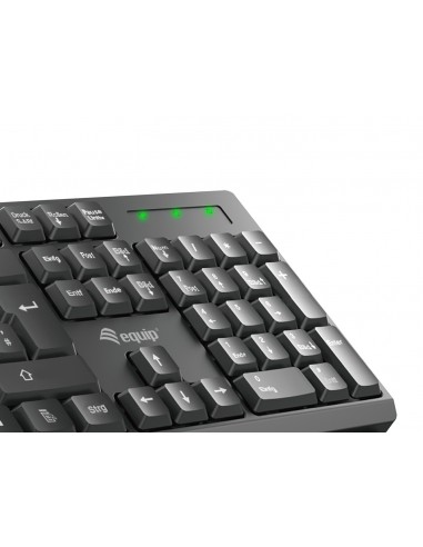 Equip 245221 teclado Ratón incluido RF inalámbrico QWERTY Español Negro