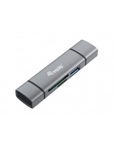 Equip 245460 lector de tarjeta USB 3.2 Gen 1 (3.1 Gen 1) Type-A Type-C Gris 2