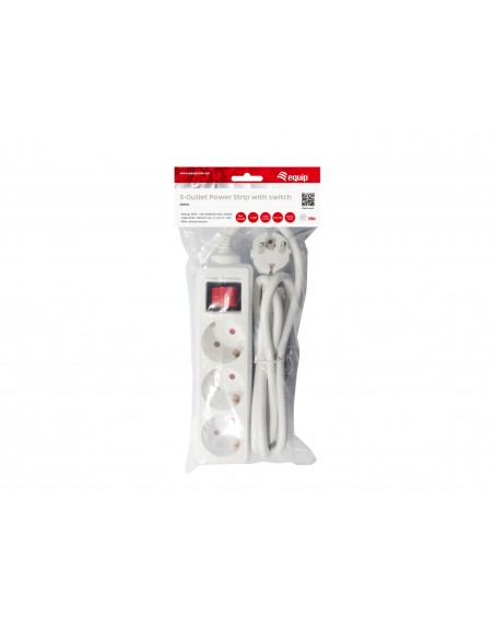 Equip 245551 base múltiple 1,5 m 3 salidas AC Interior Blanco