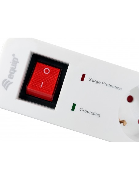 Equip 245554 base múltiple 1,8 m 5 salidas AC Interior Blanco