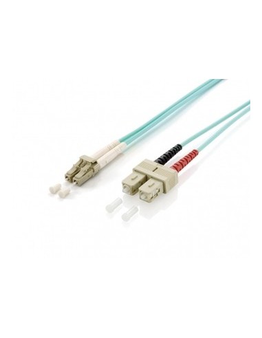 Equip 255316 cable de fibra optica 10 m LC SC OM3 Turquesa