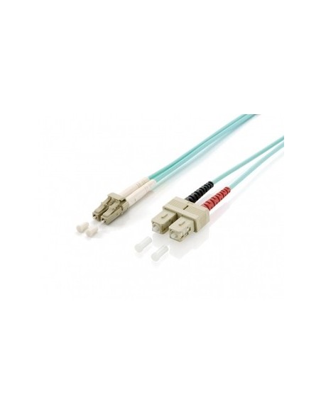 Equip 255316 cable de fibra optica 10 m LC SC OM3 Turquesa