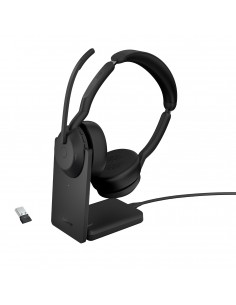 Jabra Evolve2 55 Auriculares Inalámbrico y alámbrico Diadema Oficina Centro de llamadas Bluetooth Base de carga Negro