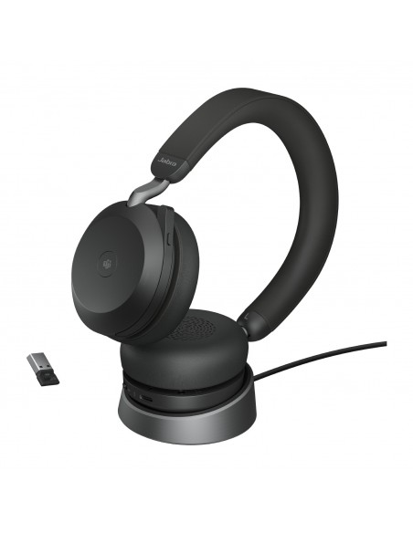 Jabra Evolve2 75 Auriculares Inalámbrico Diadema Oficina Centro de llamadas Bluetooth Base de carga Negro