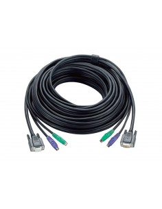 ATEN 30ft PS 2 cable para video, teclado y ratón (kvm) Negro 10 m