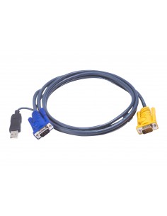 ATEN Cable KVM USB con SPHD 3 en 1 y conversor PS 2 a USB integrado de 1,8 m