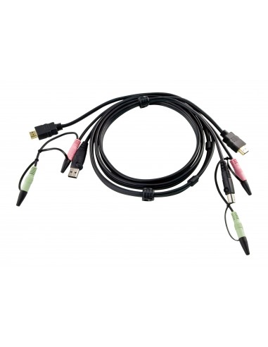 ATEN Cable KVM HDMI USB con audio de 1,8 m