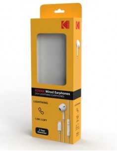 Kodak 30425736 auricular y casco Auriculares Alámbrico Dentro de oído Llamadas Música Blanco 2