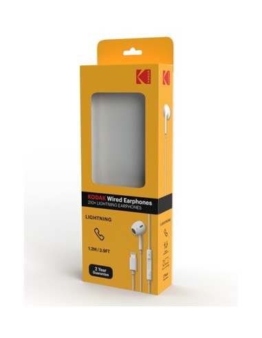Kodak 30425736 auricular y casco Auriculares Alámbrico Dentro de oído Llamadas Música Blanco