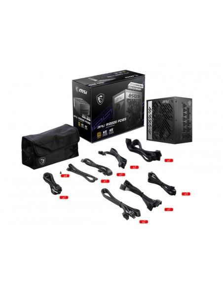 MSI MPG A1000G PCIE5 unidad de fuente de alimentación 1000 W 20+4 pin ATX ATX Negro