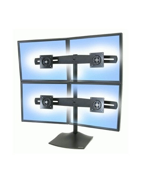 Ergotron DS Series DS100 Quad Monitor Desk Stand 61 cm (24") Negro Escritorio