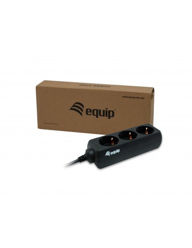 Equip 333280 base múltiple 1,1 m 3 salidas AC Negro