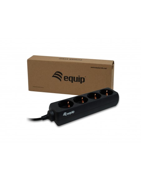Equip 333281 base múltiple 1,1 m 4 salidas AC Negro