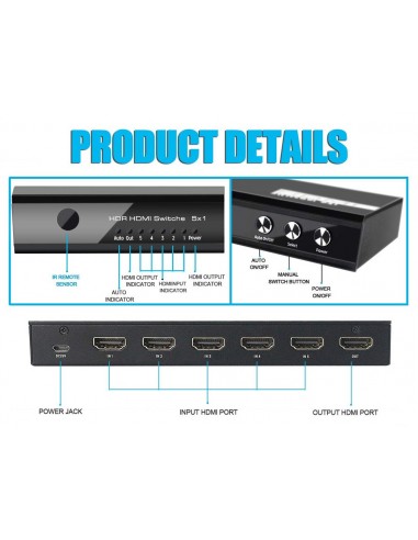 Equip 332726 interruptor de video HDMI