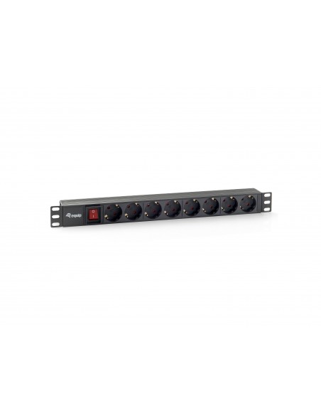 Equip 333283 unidad de distribución de energía (PDU) 8 salidas AC 1U Negro