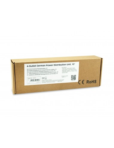 Equip 333311 unidad de distribución de energía (PDU) 4 salidas AC 1U Negro, Plata
