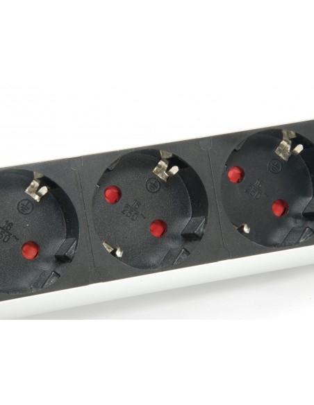 Equip 333304 unidad de distribución de energía (PDU) 3 salidas AC Negro, Plata