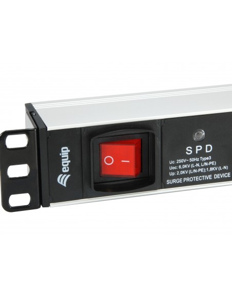 Equip 333309 base múltiple 1,8 m 7 salidas AC Interior Negro, Blanco