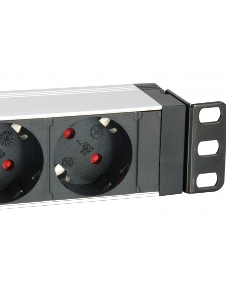 Equip 333309 base múltiple 1,8 m 7 salidas AC Interior Negro, Blanco