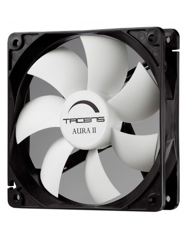 Tacens Aura II 12cm Carcasa del ordenador Ventilador Negro, Blanco