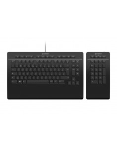 3Dconnexion Keyboard Pro with Numpad teclado USB Negro
