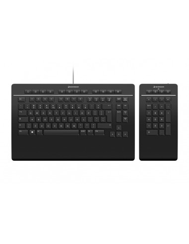 3Dconnexion Keyboard Pro with Numpad teclado USB Negro