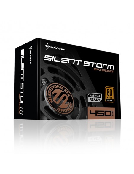 Sharkoon SilentStorm SFX Bronze unidad de fuente de alimentación 450 W 20+4 pin ATX Negro