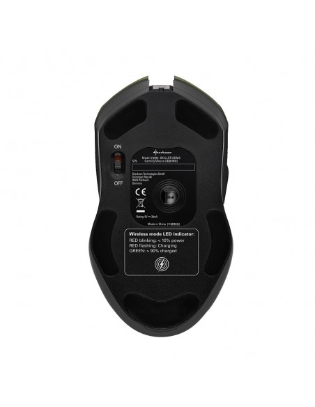 Sharkoon Skiller SGM3 ratón mano derecha RF Wireless + USB Type-A Óptico 6000 DPI