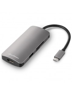 Sharkoon USB 3.0 Type C Multiport Adapter USB 3.2 Gen 1 (3.1 Gen 1) Type-C Gris
