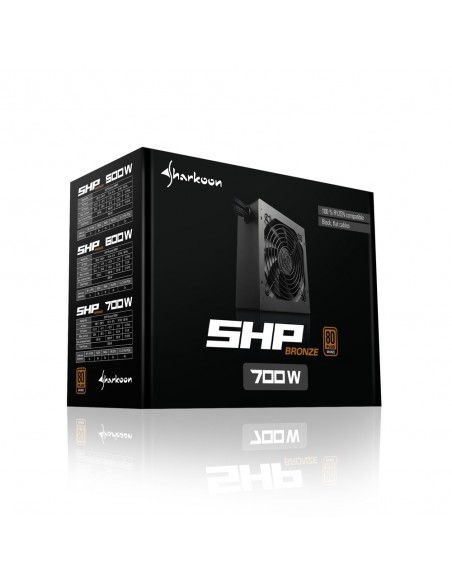 Sharkoon SHP Bronze unidad de fuente de alimentación 600 W 20+4 pin ATX ATX Negro