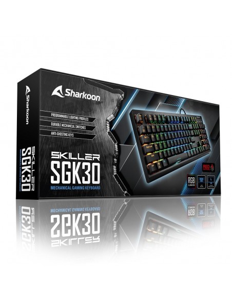 Sharkoon SKILLER SGK30 teclado USB QWERTY Español Negro