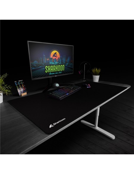 Sharkoon 1337 V2 Big Alfombrilla de ratón para juegos Negro