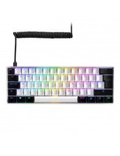 Sharkoon SGK50 S4 teclado RF inalámbrica + USB QWERTY Portugués Blanco 2