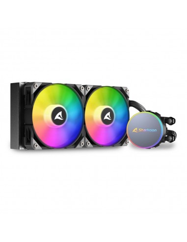 Sharkoon S70 rgb Carcasa del ordenador, Procesador Sistema de refrigeración líquida todo en uno 12 cm Negro 1 pieza(s)