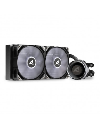 Sharkoon S80 RGB Carcasa del ordenador, Procesador Sistema de refrigeración líquida todo en uno 12 cm Negro 1 pieza(s)