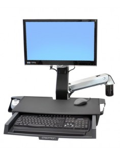 Ergotron StyleView Sit-Stand Combo Arm with Worksurface 61 cm (24") Pared