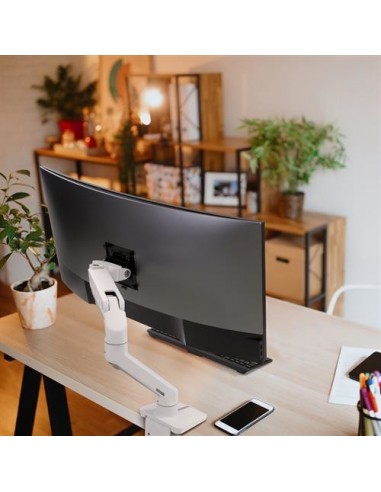 Ergotron HX Series 45-475-216 soporte para monitor 124,5 cm (49") Blanco Escritorio