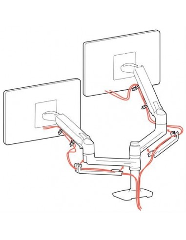 Ergotron LX Series 45-492-216 soporte para monitor 61 cm (24") Blanco Escritorio